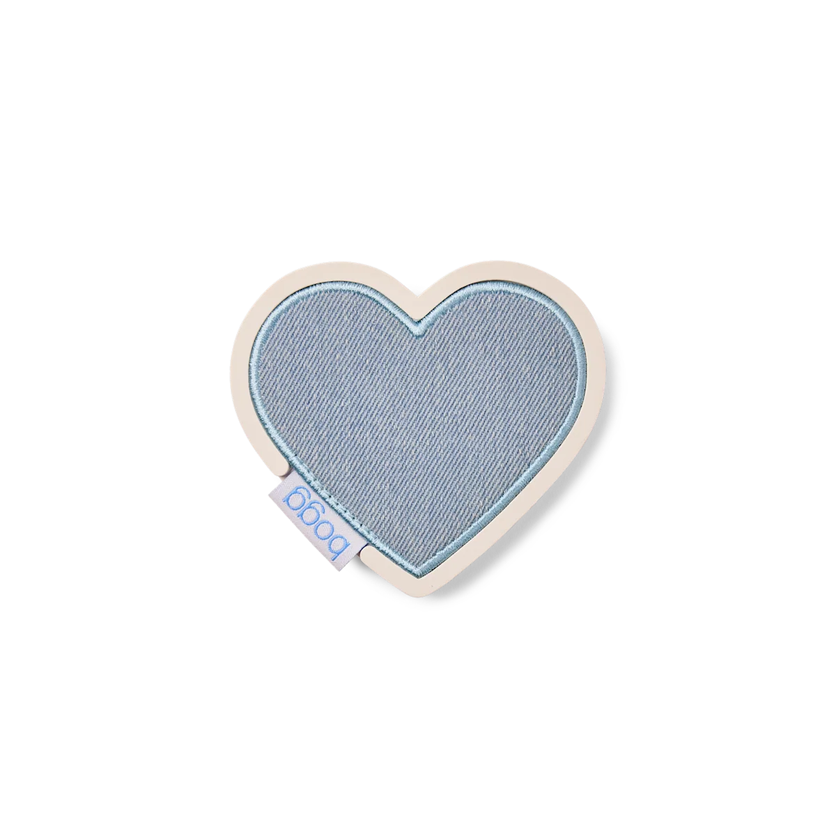 Bogg Bit - Washed Denim Heart